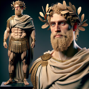 Notorious BIG wearing Royal roman attire portraying Pompey the G...