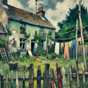 The opening scene is of a rundown house in much need of repair....