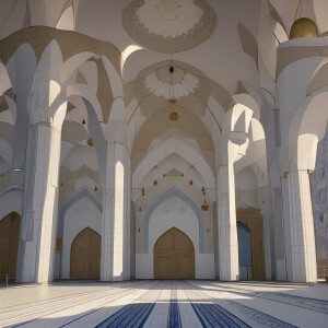 A beautiful mosque, cinematic widescreen using unreal engine, 8K high resolution, Hyperdetailed, photorealistic, inspired by beautiful mosque architecture around the world.