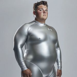 Create a hyper-realistic photograph full male body image scan of...