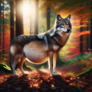 Pregnant wolf