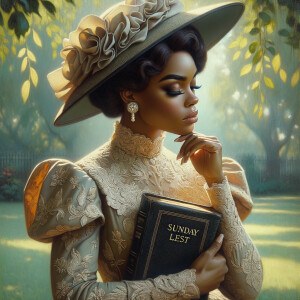 Render an airbrush oil painting of an African American woman wit...