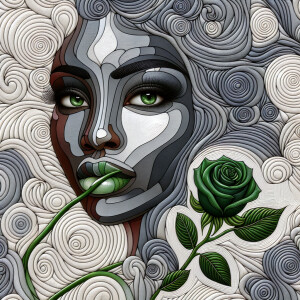 Create a visually engaging design by blending white and differen...