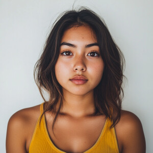 Portrait of a 21-year-old Californian woman of Filipino and Mexi...