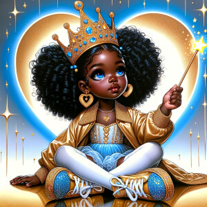 Revise the high-resolution, glossy oil painting in the style of...