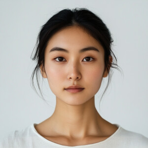 Create an image of a 21-year-old Chinese-Californian woman with...