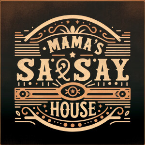 typography text only Vintage logo for Mama's House Speakeasy Bar