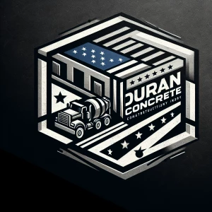 (Duran concrete)( words in bold letters font
)construction logo...