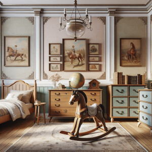 классический стиль детской комнаты