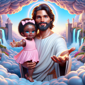 Create a 3D realistic artwork featuring the phrase 'Jesus Saves'...