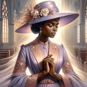 Create an illustration capturing the essence of spirituality and...