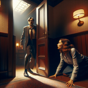 "Create a scene depicting the fifteenth frame. Show the interior...