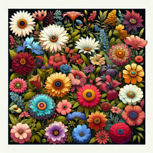 Clipart of a border, a border, a square border of flowers of all...