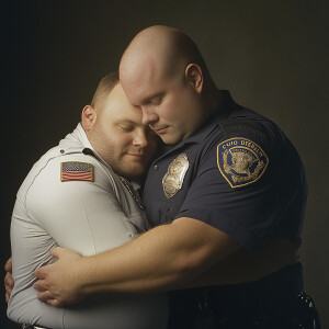 Lifesize digital photography portrait of a fully uniformed middl...