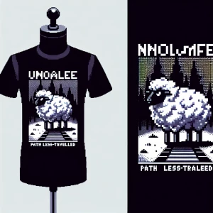 Create a t-shirt graphic that embodies the concept of daring, fe...