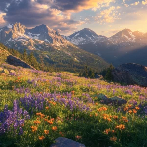 A panoramic, breathtaking 8K UHD photorealistic view of Rocky Mo...