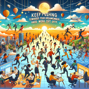 Keep pushing towards your dreams! Remember, hard work pays off....