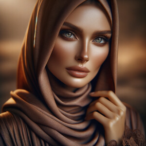 Girl wearing hijab abaya