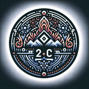 Design a logo for fashion brand R2C2 incorporating icy diamonds...