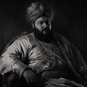 Masterpiece portrait of the Sultan by studio harcourt, by Arling...
