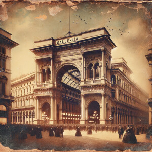 An old picture take with a camera of the 1875 era, of the Galler...