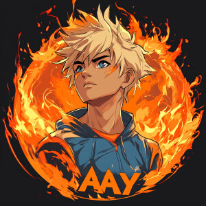 The provided image depicts an artistic character portrait in an...