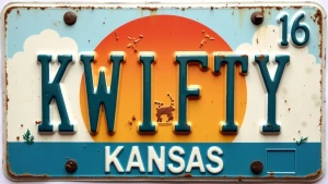 a kansas license plate that says swifty