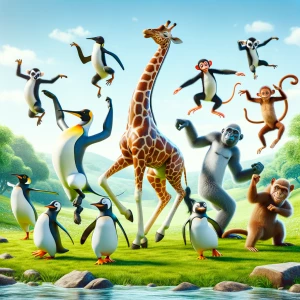 Create group of animals dancing