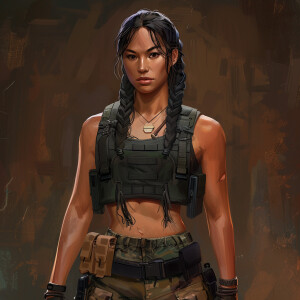 Introduce the character in an intense action sequence, highlight...