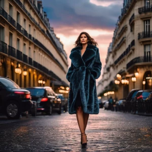 “A striking, full-body image of Dahlia Valentina standing confid...