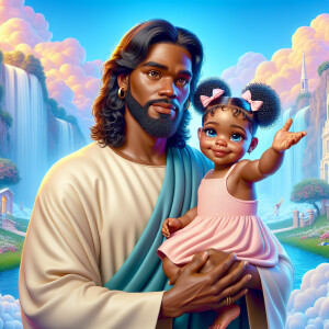 Create a 3D realistic artwork featuring the phrase 'Jesus Saves'...