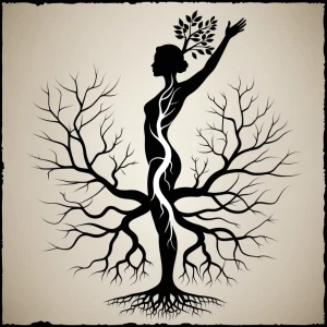 Design a black and white vector silhouette of a woman's side pro...