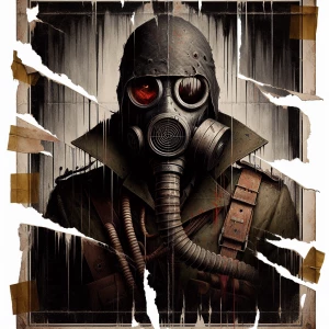 Make a poster with blank areas that looks ripped out, have the c...