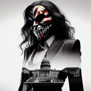 close-up dark-art,detailed  image of a woman with detail3d Purge...