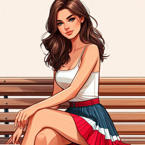 Photo of fair skinned young woman with brunette hair, petite phy...