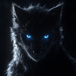 A sleek, shadow-dwelling wraith, its metallic fur gleaming under...