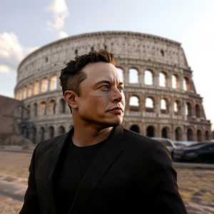 Elon Musk,At the rome coliseum, GTA style