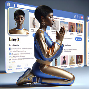 Create a 3D illustration of a realistic light skinned African-Am...
