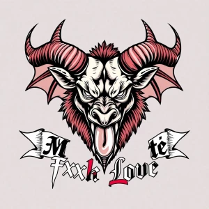 A complicated banner logo for the t shirt brand [' M u e r t e '...