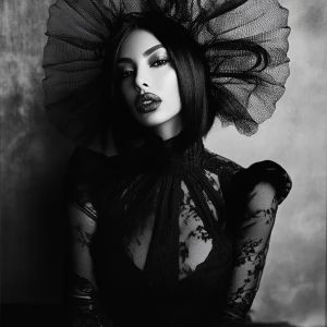 Kim Kardashian at avant-garde angles, broad upper body, embodyin...