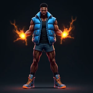 Create a digital art style concept illustration of a powerful bl...