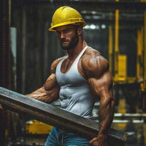 photograph, muscular bodybuilder, day time with great light, man...