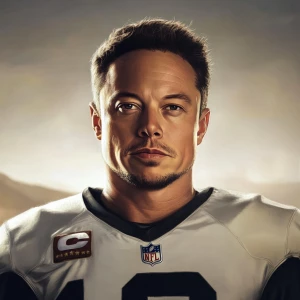 Elon Musk NFL player, gta art style