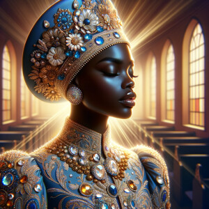 Create an illustration that embodies spirituality and a deep con...