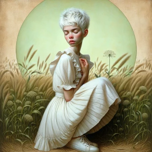 A vibrant, bright highly detailed hyper realistic whimsical digi...