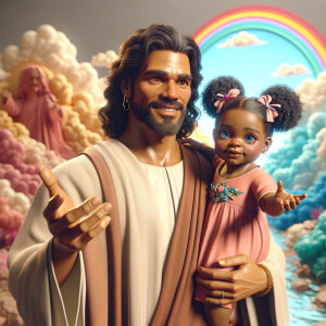 Create a 3D realistic artwork featuring the phrase 'Jesus Saves'...
