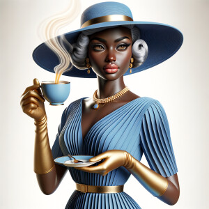 Create a 3-D realistic image of a light skinned skin African Ame...