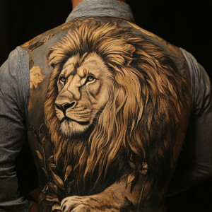 Lion with a Jamaican back image
