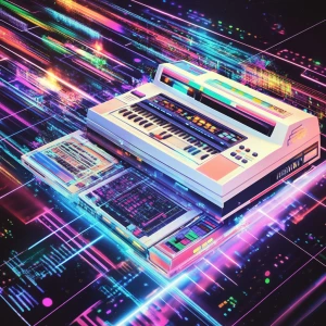 YouTube channel banner, concept: 'Digital Flux.' A dynamic compo...