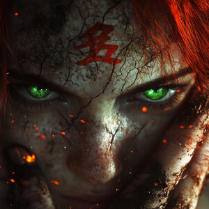 Create a hyper-ultra-realistic depiction of a character with int...